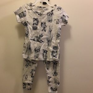 Carter's 12M pajama set animal print